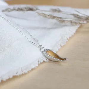 hollow milkweed seed pod necklace