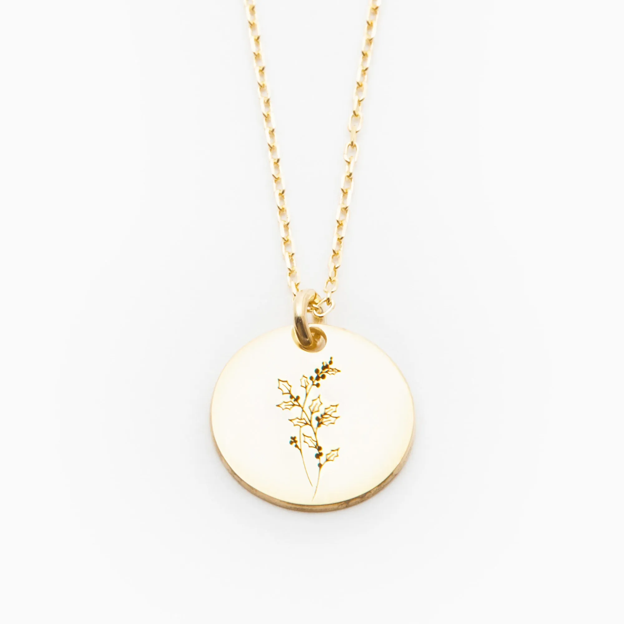 Holly Necklace - December Flower