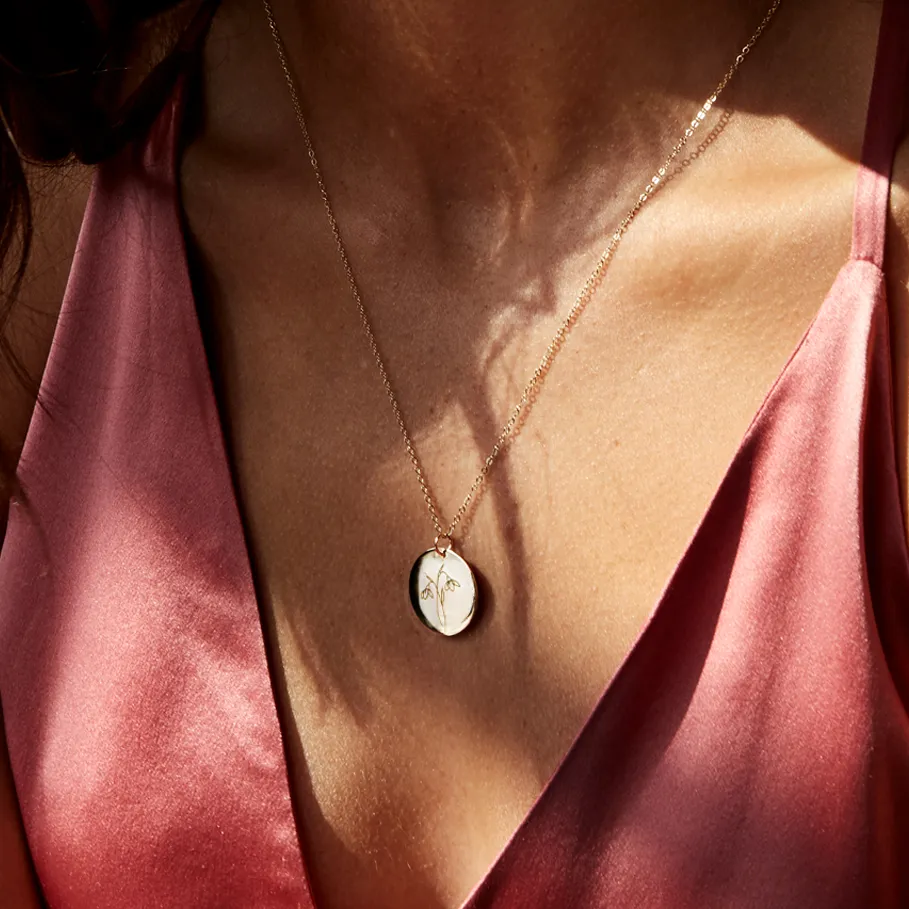 Holly Necklace - December Flower