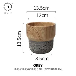 Homlly Nordic Cement Bonsai Green Flower Pot (Different Colors)