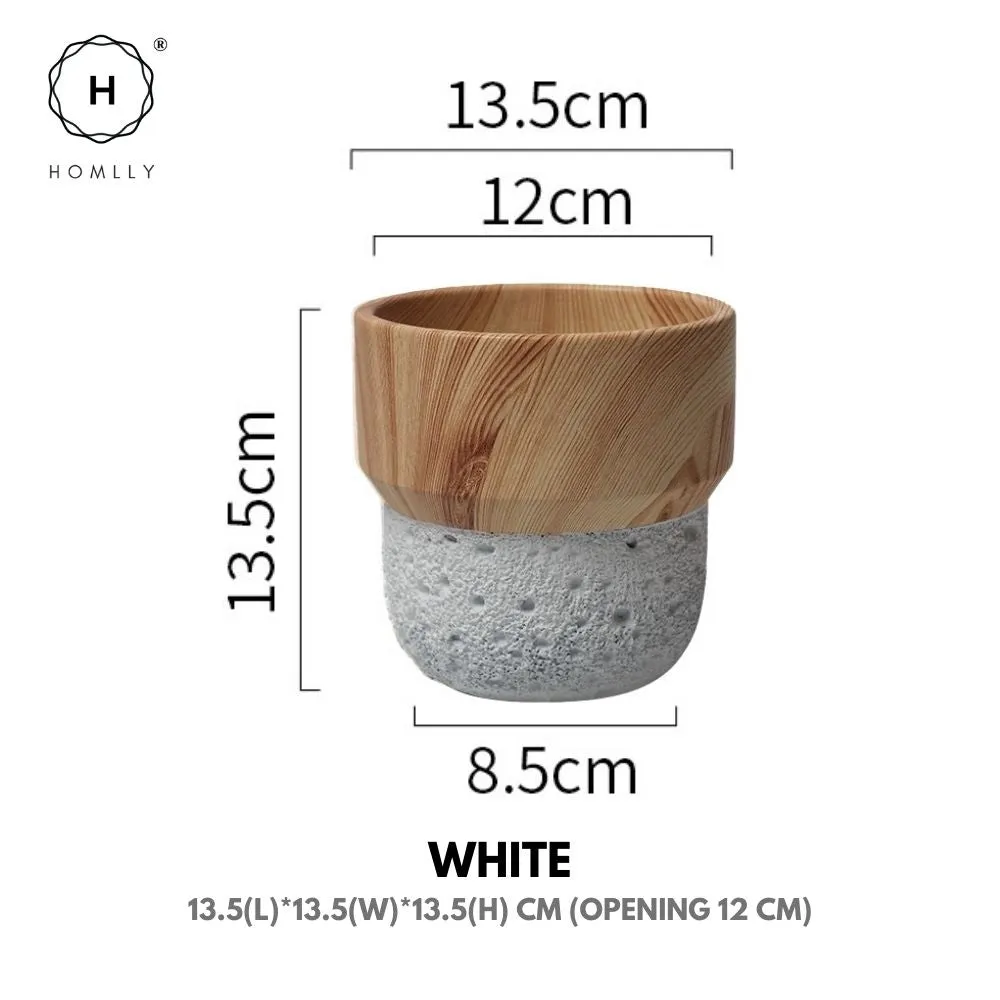 Homlly Nordic Cement Bonsai Green Flower Pot (Different Colors)
