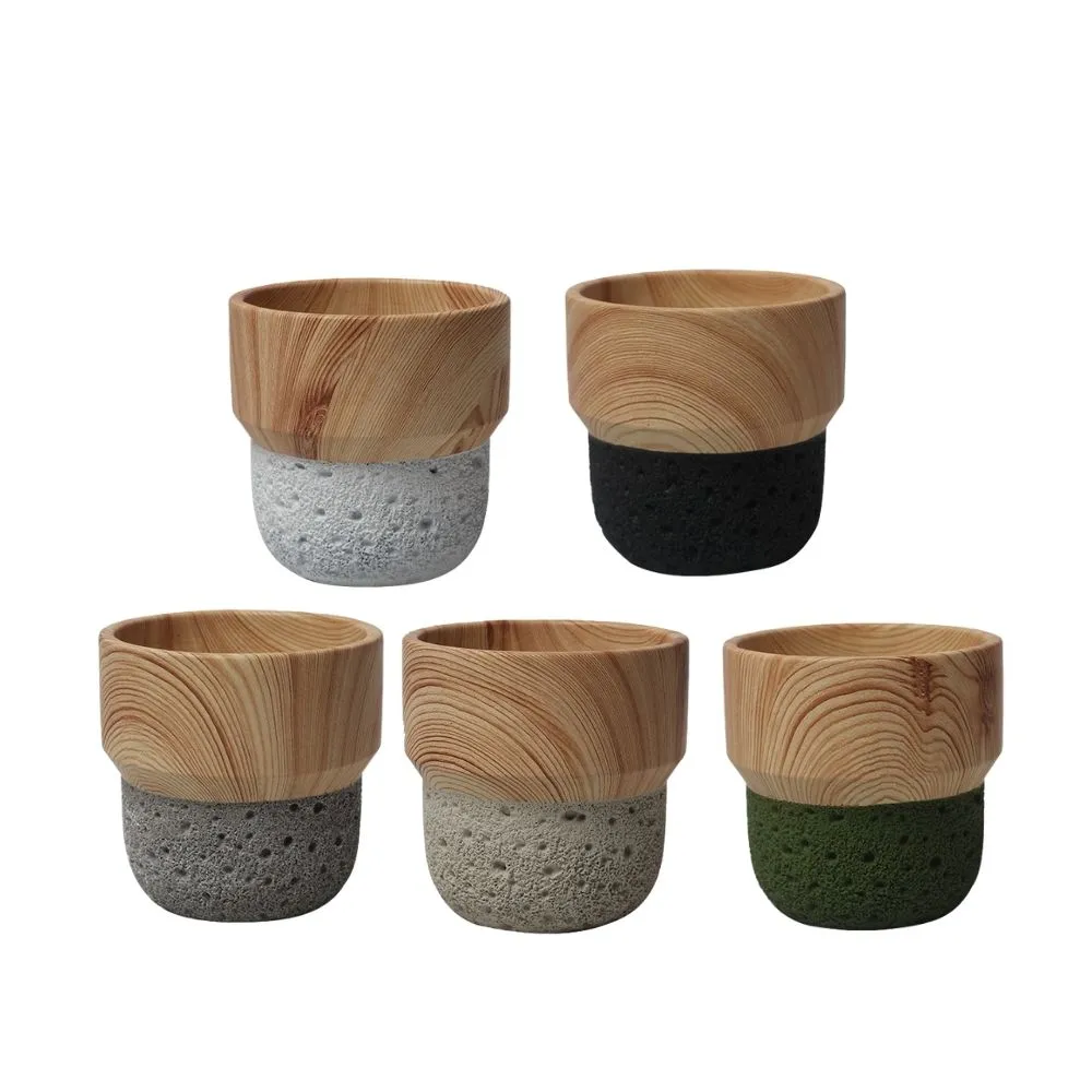 Homlly Nordic Cement Bonsai Green Flower Pot (Different Colors)