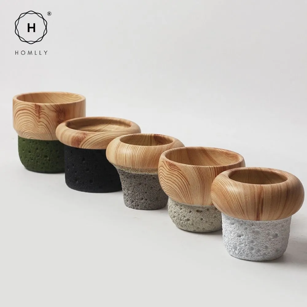Homlly Nordic Cement Bonsai Green Flower Pot (Different Colors)