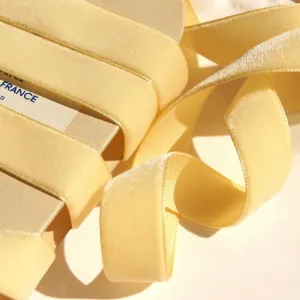 Honey Velvet Ribbon Vintage from France 16mm