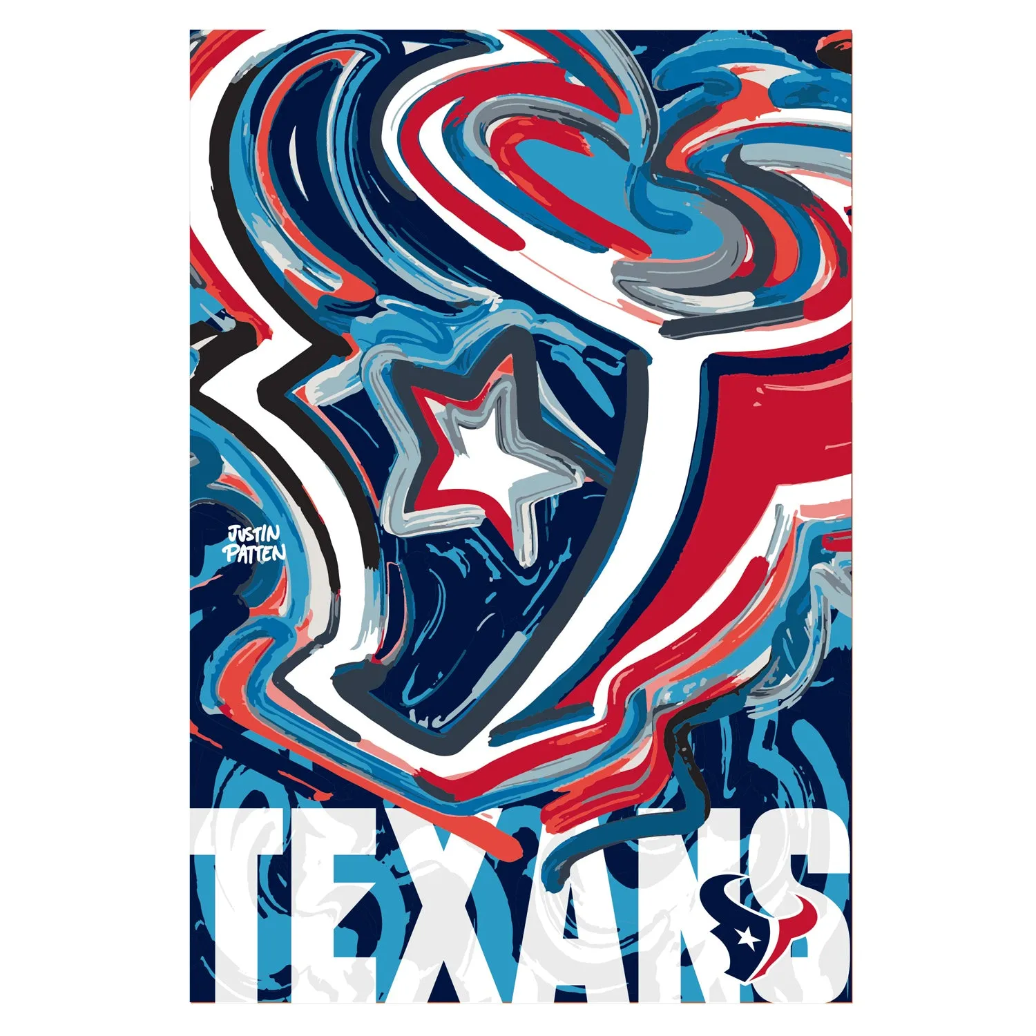 Houston Texans, Suede REG, Justin Patten Logo,13s3812jpal