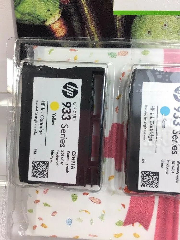 HP 933 Cyan, Magenta & Yellow Original Ink 3 Cartridges Combo Pack 5x7 Sheets