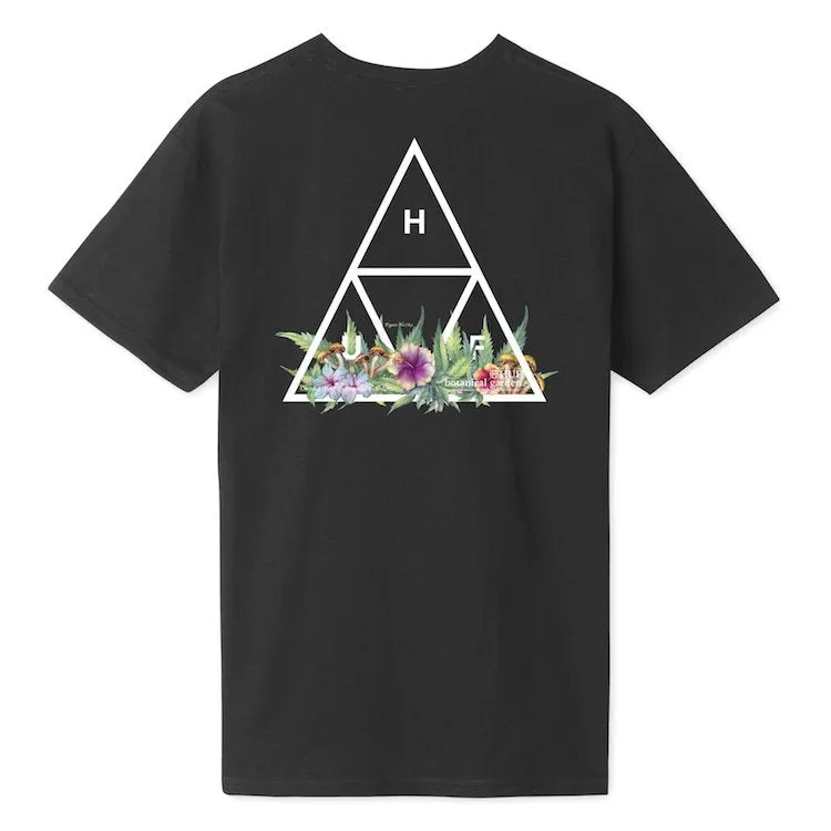 HUF Botanical Gardens Triple Triangle S/S T-Shirt Black