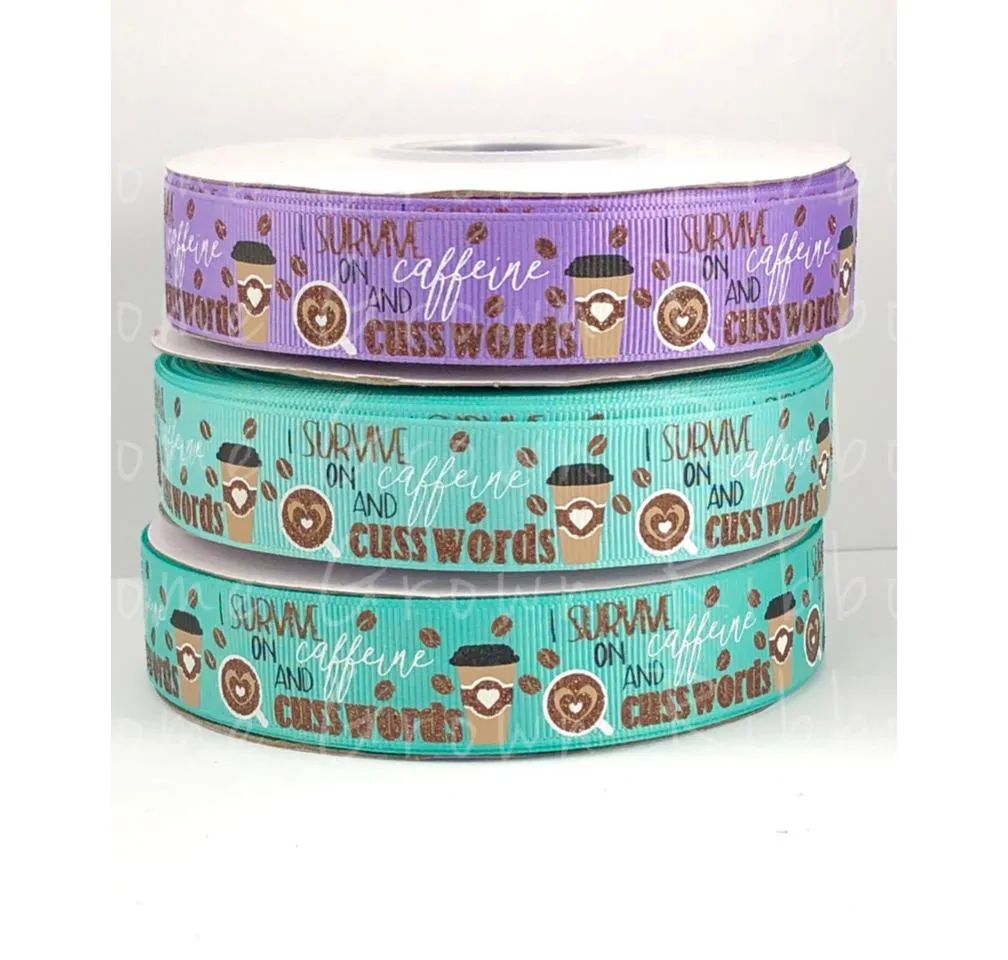 I Survive on Caffeine and Cusswords - 7/8 Inch - Exclusive
