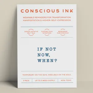 If not now, when? (simple) Manifestation Tattoo