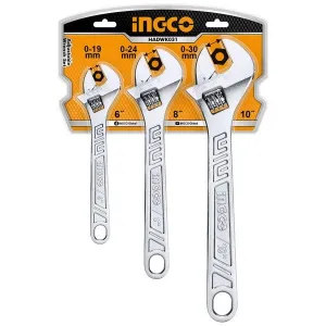 Ingco 3-Piece Adjustable Wrench Set – HADWK031