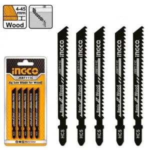 Ingco 5-Pieces Jigsaw Blade for Wood - JSBT111C