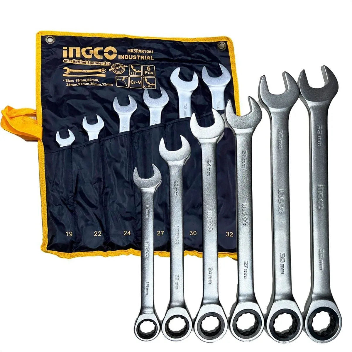Ingco 6 Pieces Rachet Spanner Set - HKSPAR1061