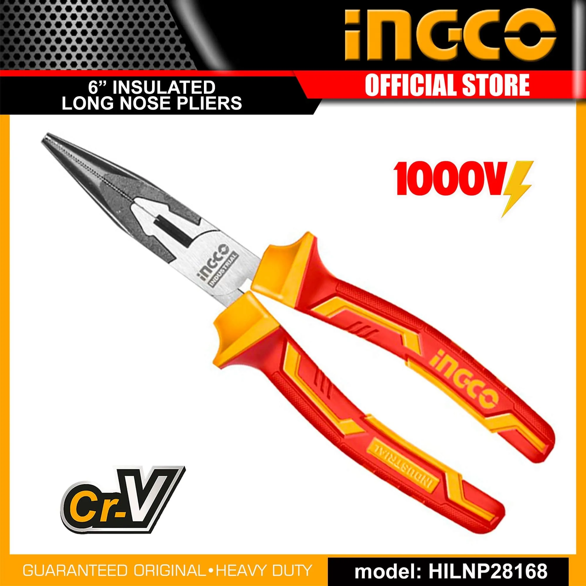 Ingco 6" Insulated Long Nose Plier - HILNP28168