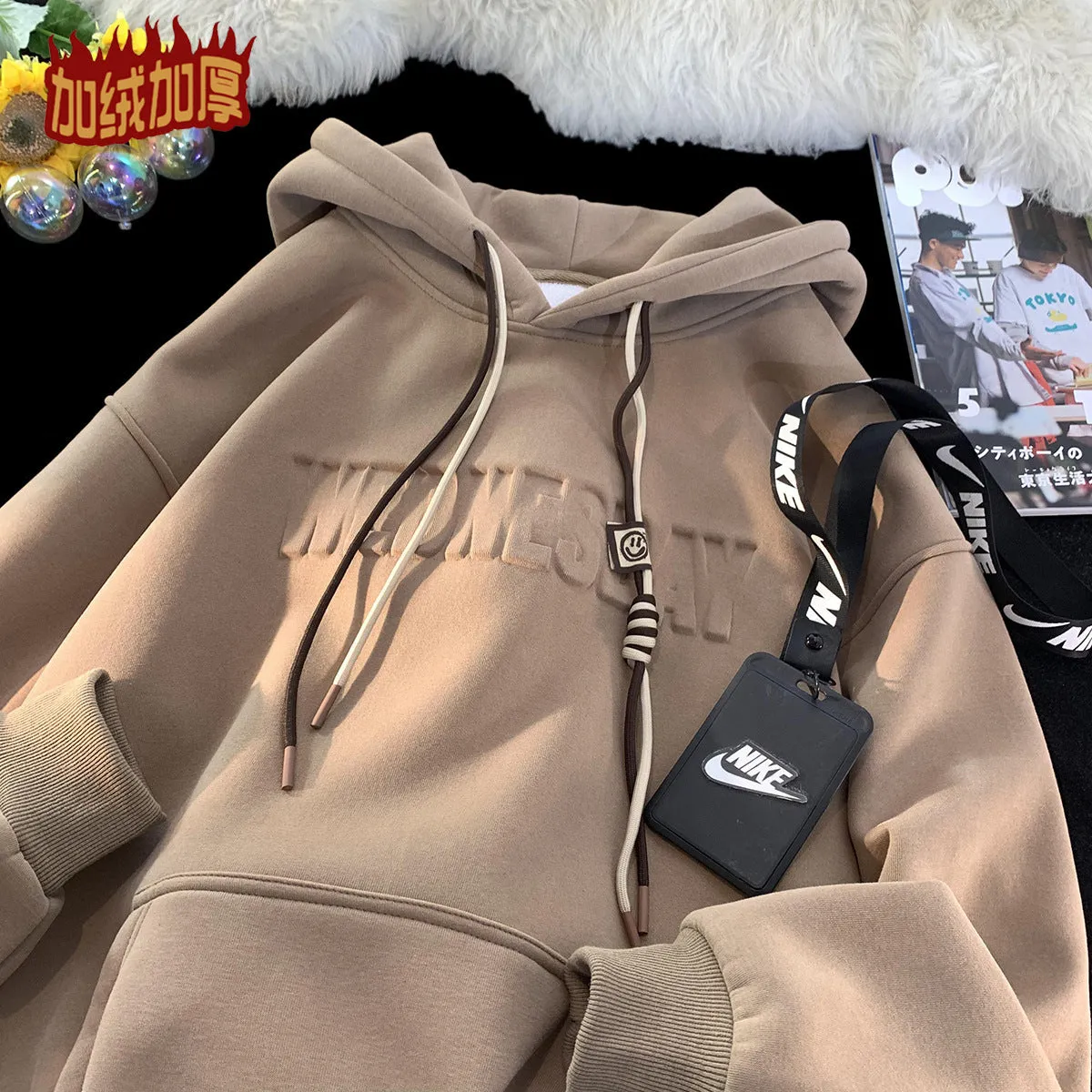 INSTOCK-Men's heavyweight hooded sweatshirt