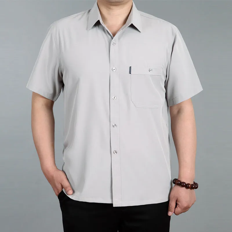 INSTOCK-Men's short and long-sleeved casual loose shirt