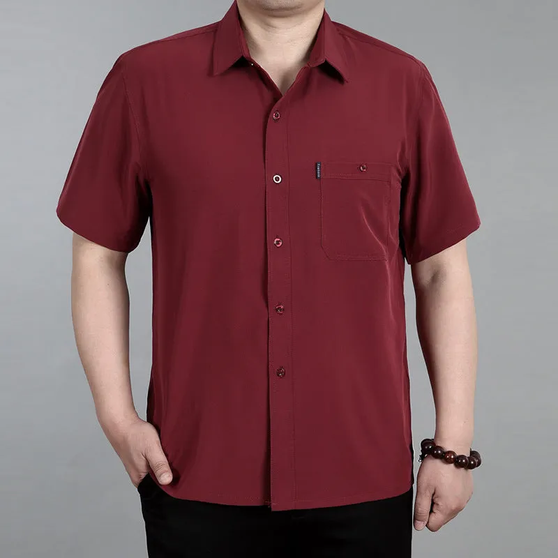 INSTOCK-Men's short and long-sleeved casual loose shirt