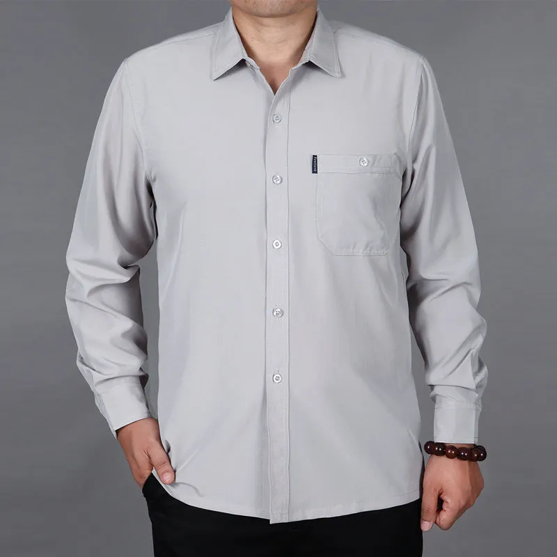 INSTOCK-Men's short and long-sleeved casual loose shirt