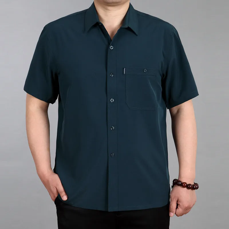 INSTOCK-Men's short and long-sleeved casual loose shirt