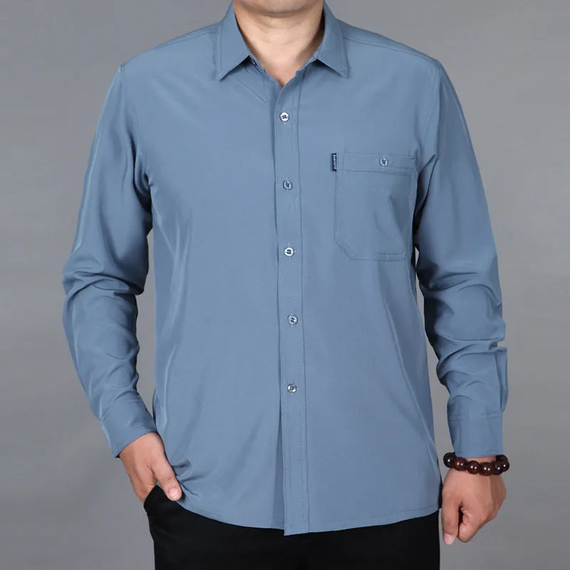 INSTOCK-Men's short and long-sleeved casual loose shirt