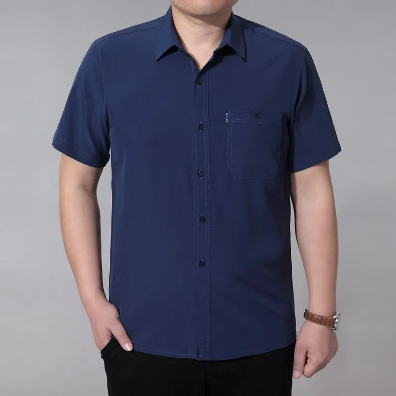 INSTOCK-Men's short and long-sleeved casual loose shirt