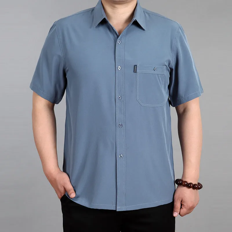 INSTOCK-Men's short and long-sleeved casual loose shirt