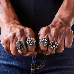 Iron Cross Sterling Silver Biker Ring