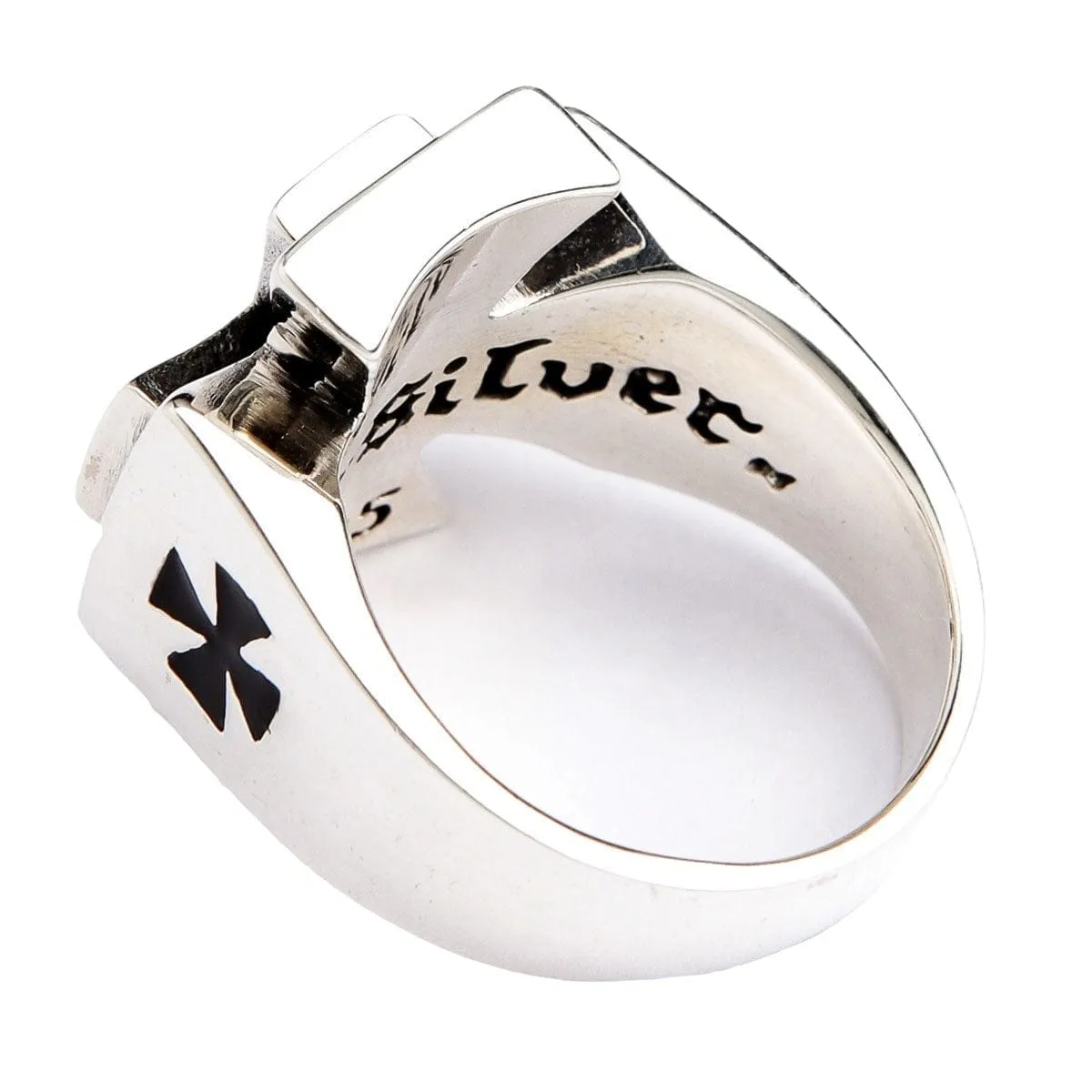 Iron Cross Sterling Silver Biker Ring