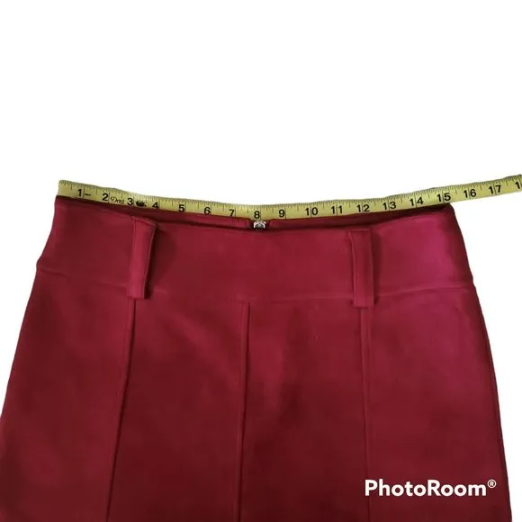 Jack By BB Dakota Women's Faux Suede Secret Mini Skirt Forest Berry Size 8