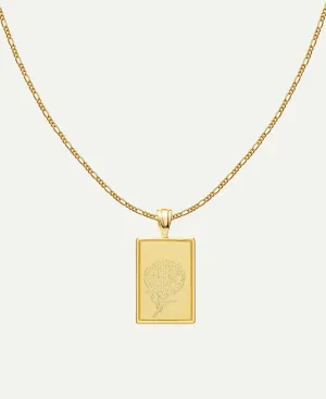 January - Carnation Birth Flower Pendant Necklace