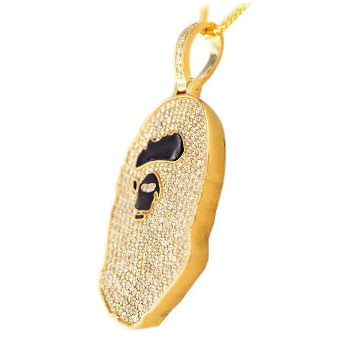 JDP1102173 - CUSTOM DIAMOND BATHING APE  (BAPE) PENDANT