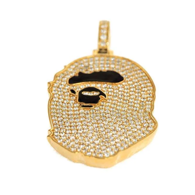JDP1102173 - CUSTOM DIAMOND BATHING APE  (BAPE) PENDANT