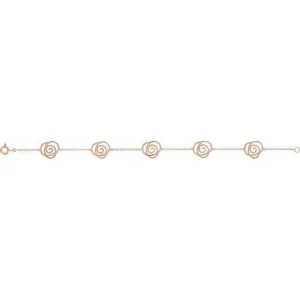 JDSP650102 -14K Rose Floral-Inspired Bracelet