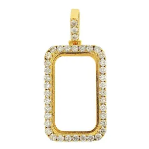JDTK-1P190301- Custom Diamond Memory /  Pamp Suisse Gold Bar Frame Pendant