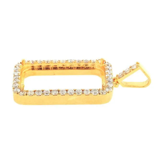 JDTK-1P190301- Custom Diamond Memory /  Pamp Suisse Gold Bar Frame Pendant