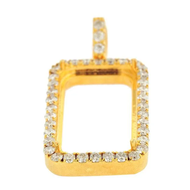 JDTK-1P190301- Custom Diamond Memory /  Pamp Suisse Gold Bar Frame Pendant