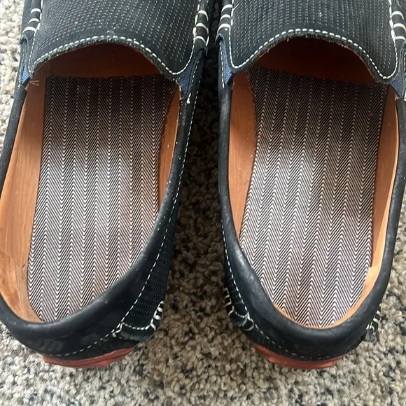 Johnston &amp; Murphy Men's Cort 2.0 Black Perforated Suede Venetian Loafer Drivers