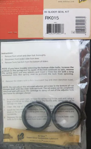 K2 NOLEEN Pro-Flex RK015 Slider Fork Seal Rebuild Kit