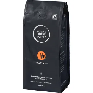 Kicking Horse - Organic Fairtrade Medium Roast Ground Coffee, Smart Ass - 284 g - Canadian Distribution
