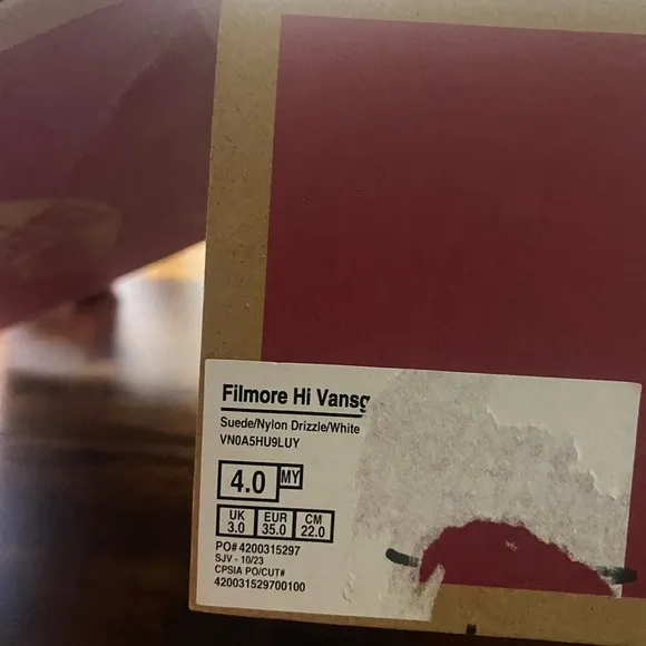 Kids Vans Filmore Hi Vansguard Size-4
