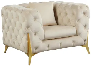 Kingdom Cream Velvet Chair