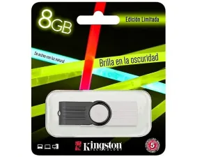 Kingston Kc U308 G 4 T2 W Memoria Flash 101 G2, 8 Gb, Usb 2.0,Brilla En La Oscuridad