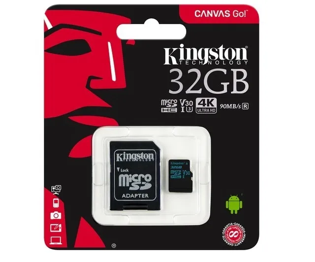 Kingston Sdcg2/32 Gb Memoria Micro Sdhc90 R 45 W Clase 10 V30 32 Gb