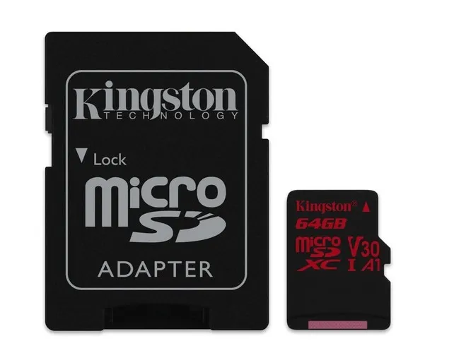 Kingston Sdcr/64 Gb Memoria Micro Sdhc100 R 80 W Clase10 V30 64 Gb