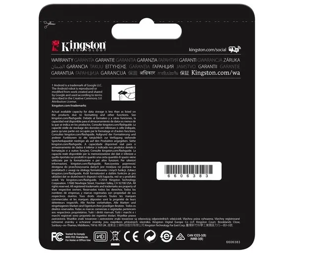 Kingston Sdcr/64 Gb Memoria Micro Sdhc100 R 80 W Clase10 V30 64 Gb