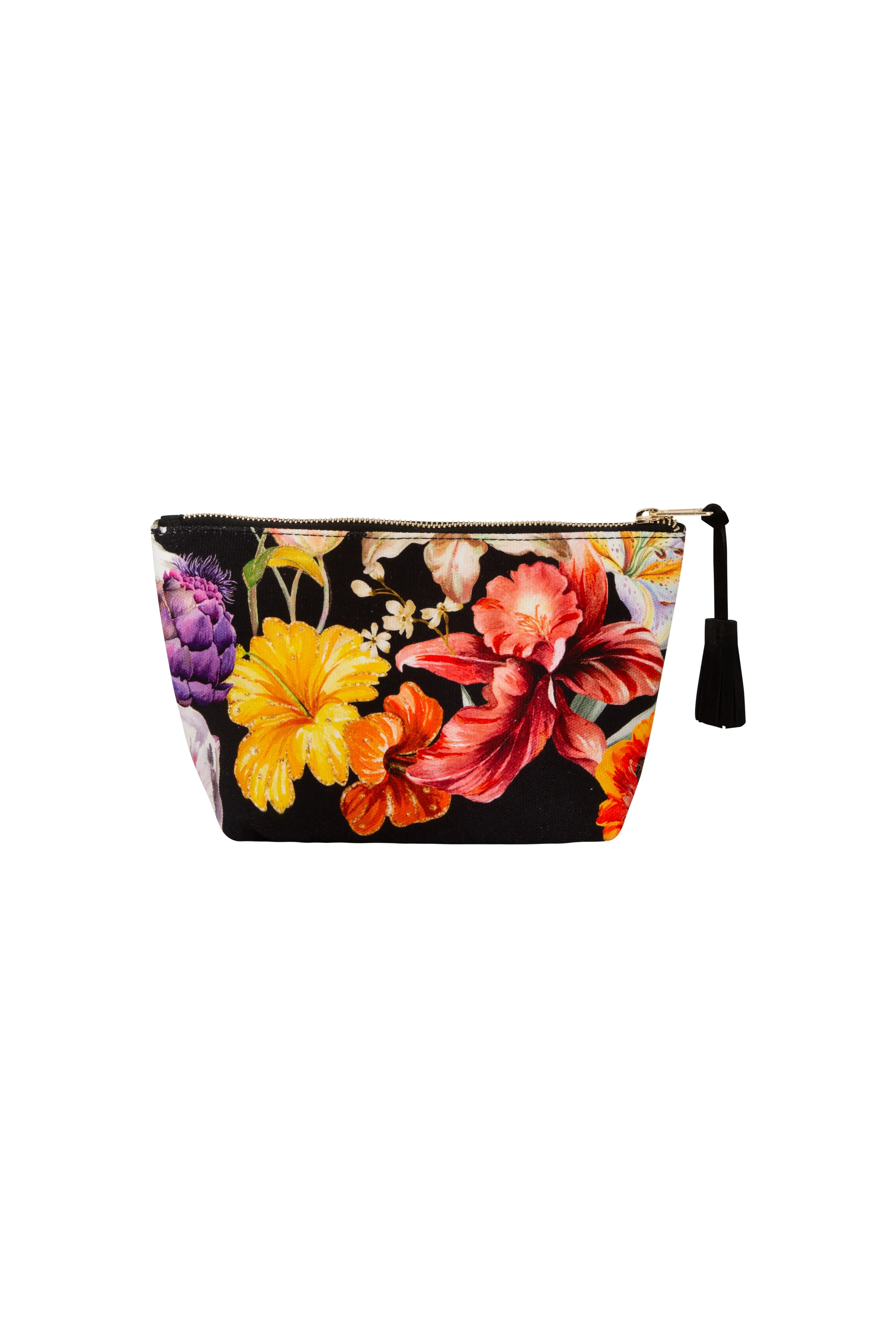 Kiss   Makeup Bag - Floral Canvas