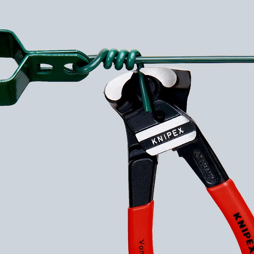 KNIPEX Bolt End Cutting Nipper Pliers High Lever Transmission 200mm Plastic Coated 61 01 200