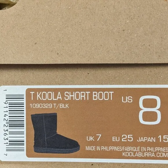 Koolaburra Koola Short Boots, Black, Toddlers 8