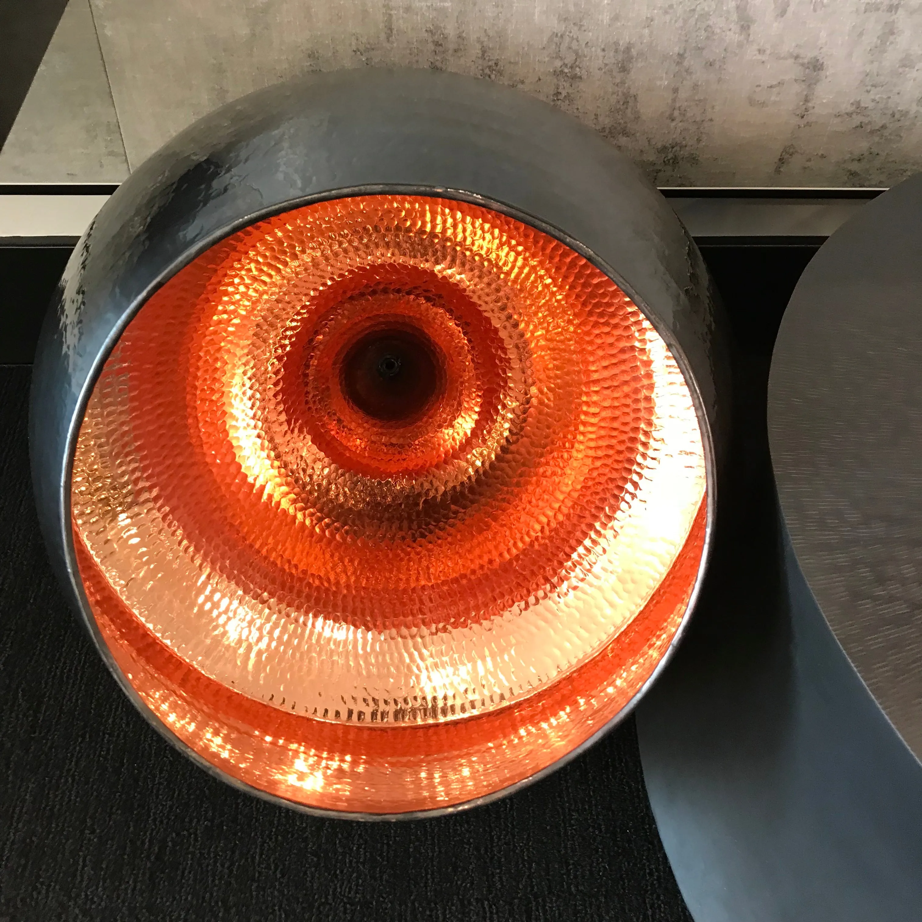 Kubah Light Shade in Black with Copper