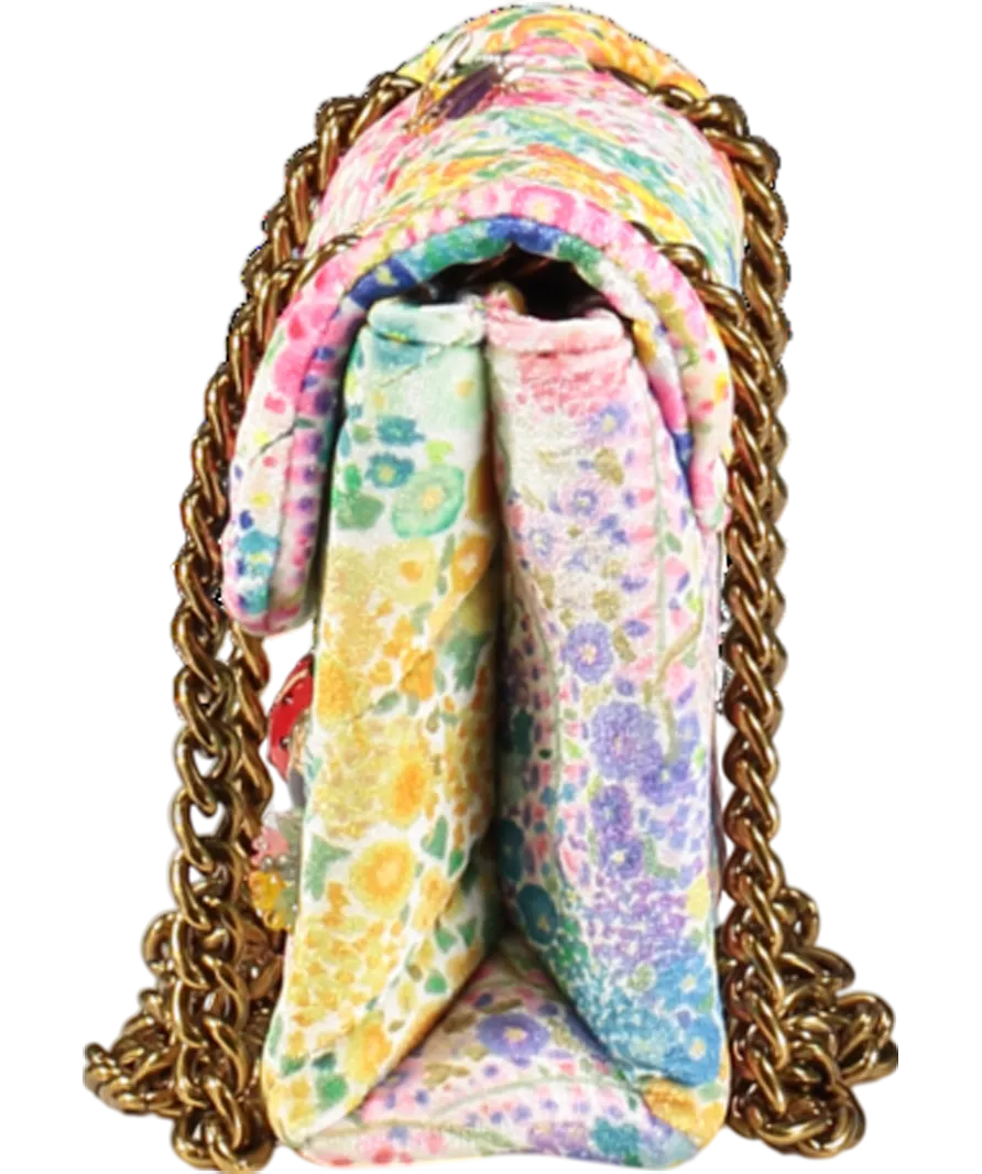 Kurt Geiger Multicoloured Floral Couture Mini Kensington Bag