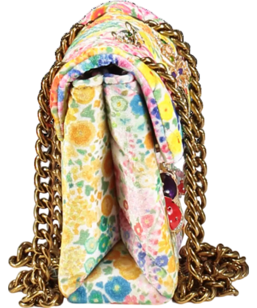 Kurt Geiger Multicoloured Floral Couture Mini Kensington Bag